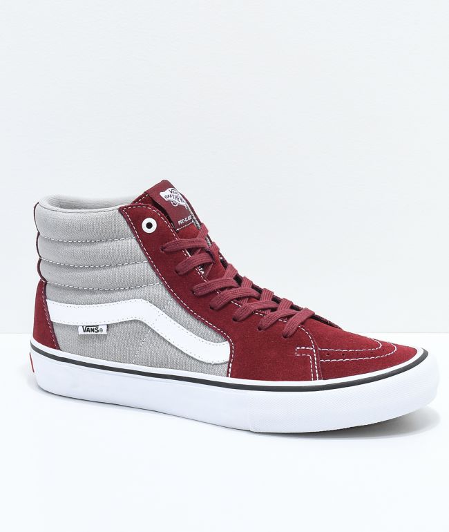 red and white high top vans